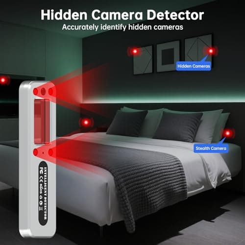 Hidden Camera Detector, Spy Camera Finder, RF Signal Scanner, 4 Modes GPS Tracker & Bug Detector, Portable Spy Device Detector for Hotel,Car,Office,Bathroom,Airbnb and Travel Security - Thumbnail 3