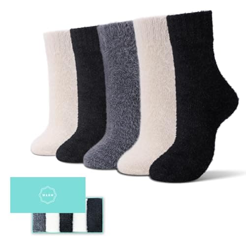 SISOSOCK Fuzzy Cozy Warm Socks for Women-Winter Home Thick Wool Soft Sleeping Socks-Perfect Gifts for Women - Image 1
