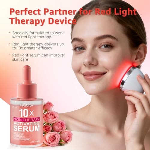 Red Light Therapy Serum, Red Light Therapy Activation Serums Amplify Effects & Reduce Wrinkles with Hydrating, Vitamin E Redlight Serum for Face, Rose Extract Facial Serums for Women, 1.0 FL.OZ - Thumbnail 3