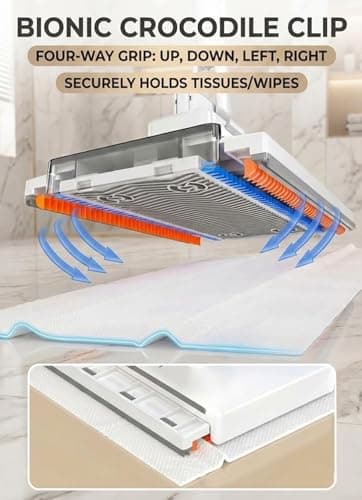 Snap Grip Mini Mop, Hands-Free Cloth Changing with 360° Rotating Head, Zero-Touch Portable Wall Mop for Floor, Tile and Mirror, Universal Pad Compatibility for Any Cloth+ Magic Cleaning Cloth - Thumbnail 4