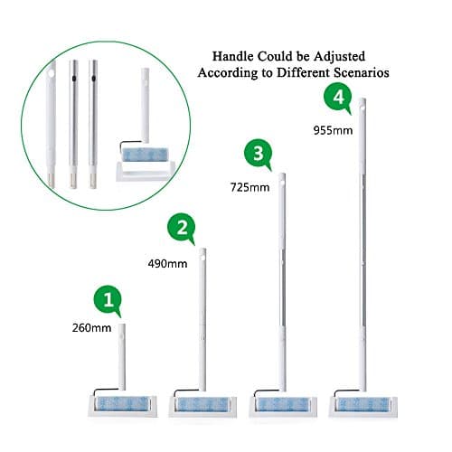 UNIKON 802 Lint Roller Sticky Roller Pet Hair Roller, Long Handle Sticky Mop With 4-Foot Extendable Handle 30 Sheets Roller - Thumbnail 3