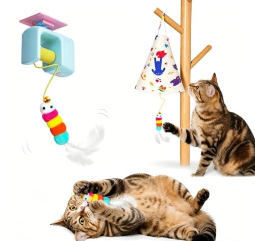 Interactive Cat Toys for Indoor Cats, Automatic Hanging Cat Hunting Toy
