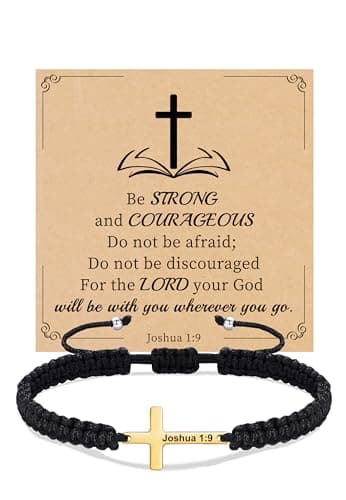 Sistble Mothers Day Gifts for Women, Cross Bracelet for Women Jesus Christian Gifts Inspirational Bible Verse Bracelets Catholic Baptism Religious Gift Jewelry for Daughter Granddaughter - Image 1