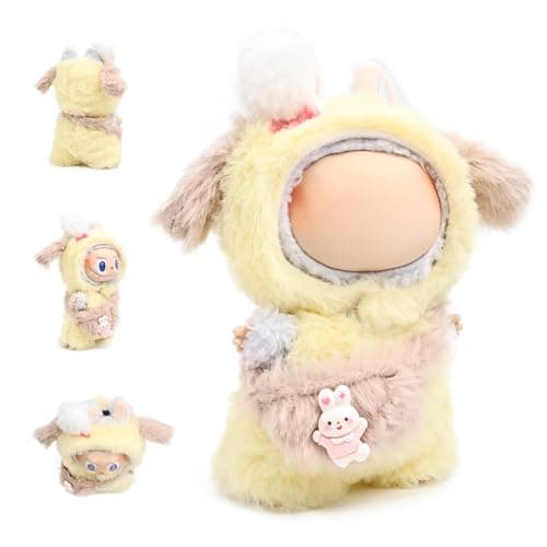 HiOKOU Clothes for labubu 17cm Accessories Suit Cute Clothes for Doll Dress up Animal Style Outfits (NO Doll)（Rabbit） - Image 1