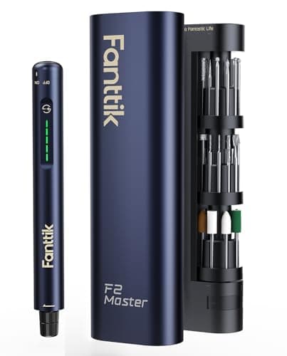 Fanttik F2 Master Mini Cordless Rotary Tool Kit, NeoPulse Motor, 5 Variable Speed, 25000 RPM, Revostor Hub, 35 Accessories, for 3D Printer Sanding, Polishing, Drilling, Carving, DIY Crafts - Navy Blue