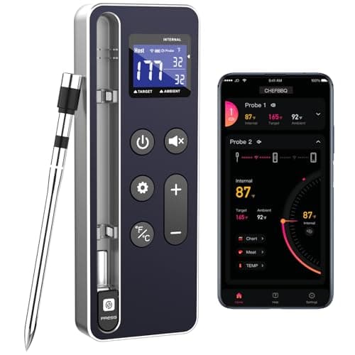 Wireless Meat Thermometer Digital - 800FT Stable Bluetooth Food Thermometer for Cooking, NIST 0.5F Accuracy, Wireless Meat Probe for Kitchen Grill BBQ Oven Smoker - Image 1