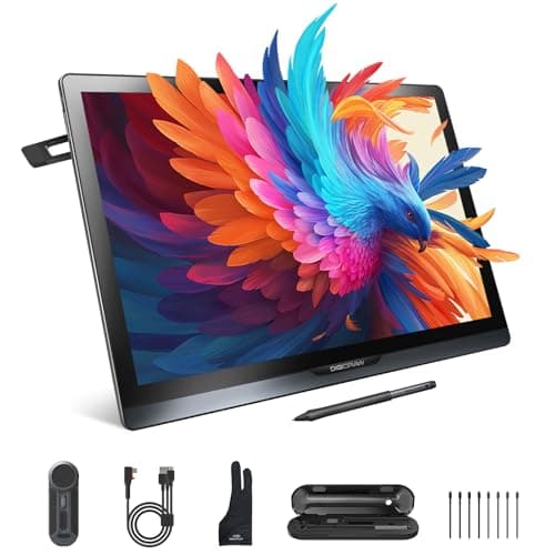 DIGIDRAW 18.4 Inch 4K UHD Pen Display with 10-Point Touch, Drawing Monitor with 16K Pressure Battery-Free Stylus, 99.8% sRGB Factory Calibrated, Anti-Glare Screen with Remote Control for Digital Art - Image 1