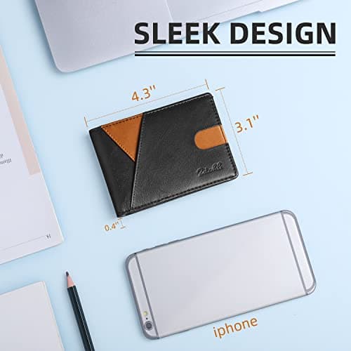 Zitahli Wallet for Men Slim 11 Credit Card Holder RFID Blocking Small Men's Wallet Bifold Minimalist Front Pocket With Mens Gifts Box - Thumbnail 2