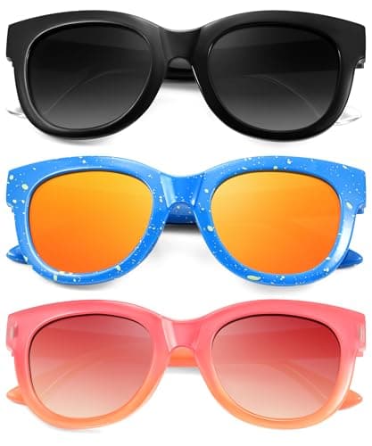 NSSIW Kids Polarized-Sunglasses Boys-Girls Sunglasses: Toddler Sun Glasses with UV Protection for Youth Child 3Pack Age 3-12 - Image 1