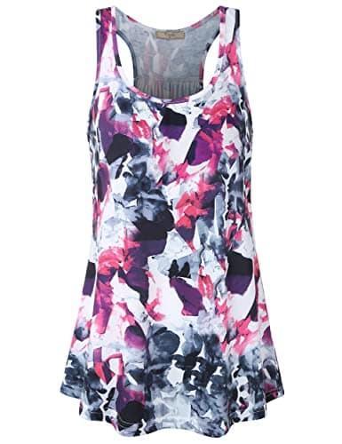 Cestyle Long Workout Tank Tops for Women Loose Fit Sleeveless Yoga Shirts Flowy Tunic Tops Athletic Tees Gym Tie Dye Shirt Women Sport Clothes Multicolor Small - Image 1