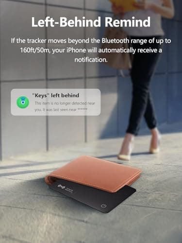 Lmrbelec Wallet Tracker Card Work with Apple Find My, Ultra-Slim Rechargeable Tracking Card Credit Card Tracker for Wallet, Luggage, Passport (for iOS, 2 Pack) - Thumbnail 3