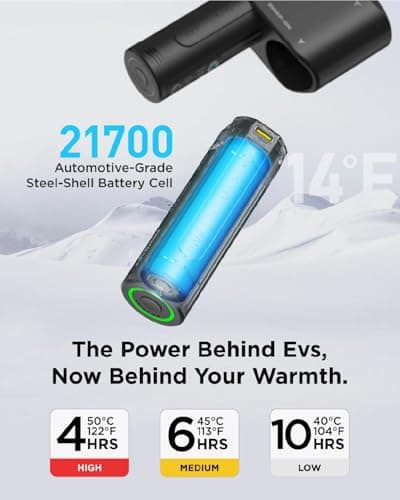 InoKraft Heated Jacket for Men with Rechargable Battery Pack Included, Men's Heated Winter Coat with Water-Resistent Shell (USB-C Charging Cable Included), Size XXX-Large - Thumbnail 5