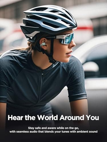 HAKII Open Ear Wireless Earbuds, Bluetooth 5.4 Ergonomic Clip on Bluetooth Earbuds with Stereo Sound/ENC, Touch Control Open Ear Headphones, IPX5 Waterproof Running Headphones for Sports, Fitness - Thumbnail 3