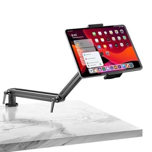 Feising Mount Soporte para Tablet/Portable Monitor/Ereader - Strong Bearing Weight over 5.5lbs with Built-in Adjusting Wrench with 360°Rotate Base Fits for ipad 4.7-15.6" Tablet Stand Holder - Image 1