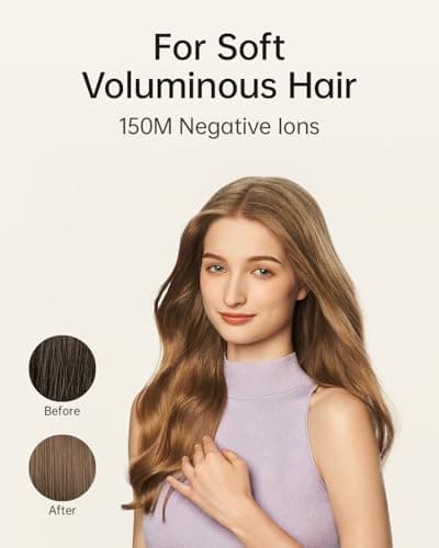 Laifen SE Lite Hair Dryer, Negative Ionic Blow Dryer with 100,000 RPM Brushless Motor for Fast Drying, High-Speed Low Noise Hair Dryer with Lightweight Design and 2 Nozzles Milktea, HD110 - Thumbnail 3