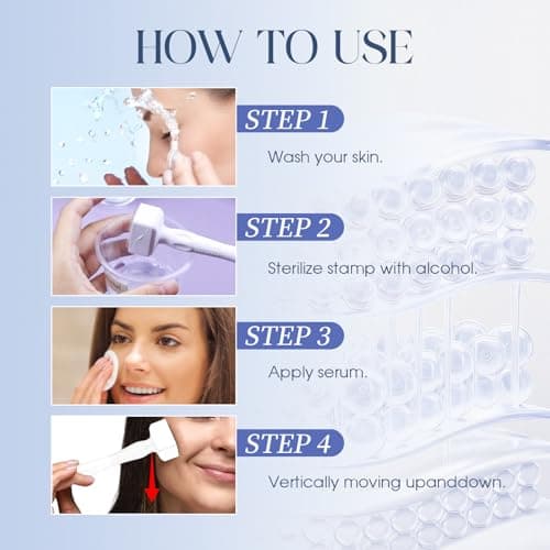 Derma Stamp Microneedle Stamp for Face Skin Gentle Personal Care at Home Beauty Tool Portable Micro Stamp for Women Men 0.25mm - Thumbnail 4