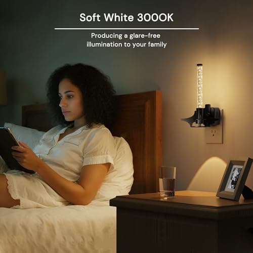 L LOHAS LED Night Lights Plug into Wall, Dusk to Dawn Sensor Nightlight, 0-100LM Brightness Adjustable, 3000K Soft White, Rocket Night Light with Black Rocket Base for Bedroom Bathroom Hallway Decor - Thumbnail 3