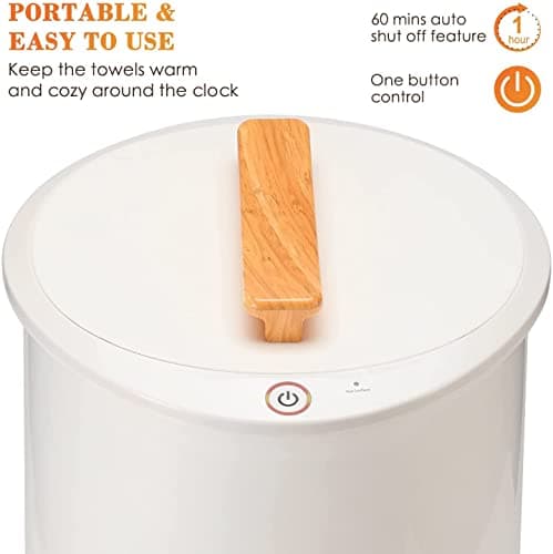 Keenray Towel Warmer, Luxury Towel Warmer Bucket, Large Towel Warmer for Bathroom, Auto Shut Off, Fits Up to Two 40"X70" Oversized Towels, Bathrobes, Blankets, PJ's and More, CL1 - Thumbnail 3