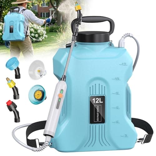 Backpack Sprayer,Sprayers in Lawn and Garden,Battery Powered Sprayer 3.5 Gallon,Telescopic Wand,5 Nozzles,Electric Sprayer with USB Rechargeable Handle,Portable Water Sprayer 12L - Thumbnail 2