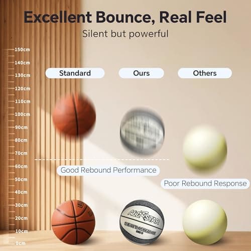 ALLINCOZY Covered Silent Basketball, Fabric Cover Soft Foam Airless Basketball, High Bounce, Noise-Free Training Ball, Gifts Packaging, Safe for Indoor Activities - Thumbnail 5