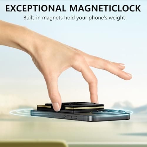 Magnetic Card-Wallet Compatible with Apple MagSafe: Slim Wallet with Cash Strap for iPhone 16/15/14/13/12 Series Pro Max, Minimalist Wallet - Thumbnail 3