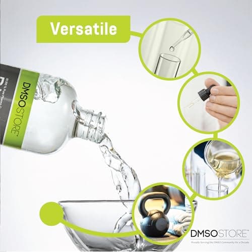 DMSO 8 oz. Glass Bottle Non-diluted 99.995% Pure Low Odor Pharma Grade Liquid Dimethyl Sulfoxide Super High Quality Made by DMSO Store - Thumbnail 3