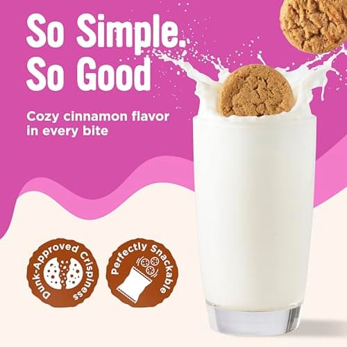 Cooper Street Snacks It's Just a Cookie - Thin & Crispy Butter Cookies, Nut, Soy & Seed Oil Free, School Safe For Kids Or Lunchbox For Adults - Snickerdoodle - 12 Pack (1.25oz) - Thumbnail 3