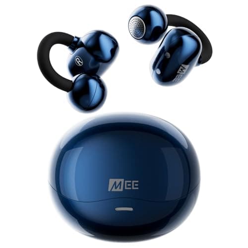 MEE audio Pebbles Air Open Ear True Wireless Earbuds - Bluetooth 5.3 Lightweight Earclip Headphones with Headset Microphone & Call Noise Reduction for Gym/Workouts/Sports and Gaming (Sapphire/Blue) - Image 1