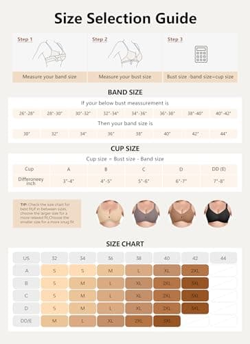 Xcutting Jelly Bras for Women Supportive Wireless Comfort Bra Full Coverage No Underwear Seamless Plus Size for Older Women (Coffee, 2XL) - Thumbnail 6