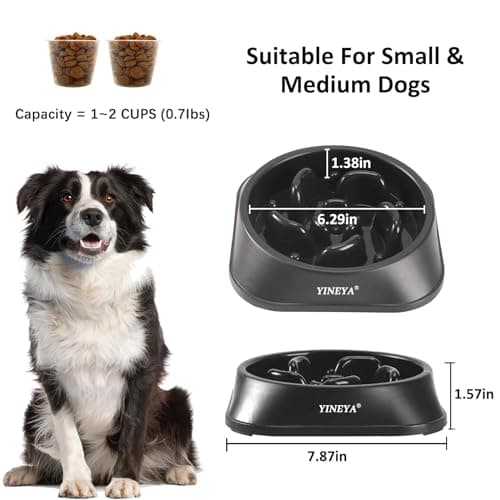 YINEYA Slow Feeder Dog Bowls, Pet Supplies that Slow Down Eating, Pet Food Bowls, Maze Dog Puzzle Feeder for Medium Breed - Thumbnail 5