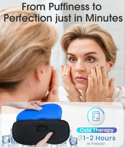 Detachable Heated Eye Mask, Cordless Eye Mask for Dry Eyes & Puffiness, Algae Fiber Ultra-Soft Nose Bridge Light-Block for Deeper Sleep – Graphene Layer Warm Compress & Cold Pack,Travel Essentials - Thumbnail 5