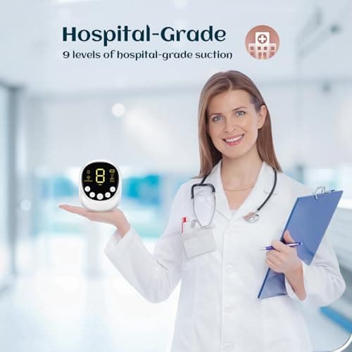 X-Bosak Electric Baby Nasal Aspirator - Hospital Grade Mucus Remover with 9 Suction Levels, USB-C Rechargeable, Night Light & Nursery Rhymes, BPA-Free Silicone Tips - Thumbnail 2