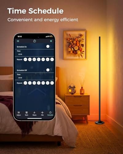 boostool 2 Pack Corner LED RGB Floor Lamp, Smart Dimmable Corner Light with Music Sync, Color Changing Ambient Lighting with App and Remote Control, for Bedroom, Living Room Gaming Room - Thumbnail 6