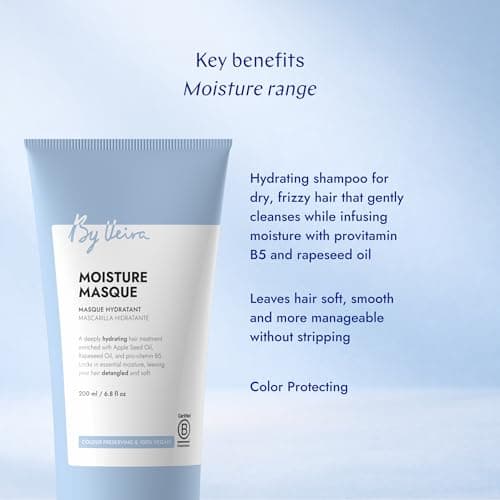 By Veira, Moisture Hair Mask 6.8 Fl Oz, For Frizzy/Dry Hair, Provitamin B5 & Rapeseed oil for Moisturising & Great Shine, Colour preserving, 100% vegan & Sulphate/Silicone free - Thumbnail 3