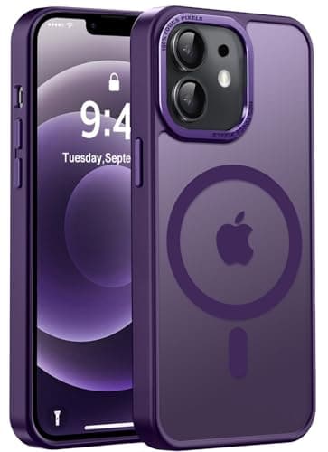 Newfuture Designed for iPhone 12 Case/iPhone 12 Pro Case with Magnetic [13 FT Military Drop Protection] [Compatible with Magsafe] Translucent Shockproof with Anti-Fingerprint Phone Case, Deep Purple - Image 1