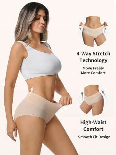 LOSWIE Incontinence Underwear for Women, 60ml Absorbency Period Underwear Heavy Flow Menstrual Panties Teens Ladies, Leakproof Washable Postpartum Panties, Holds Up to 8 Regular Tampons - Thumbnail 6