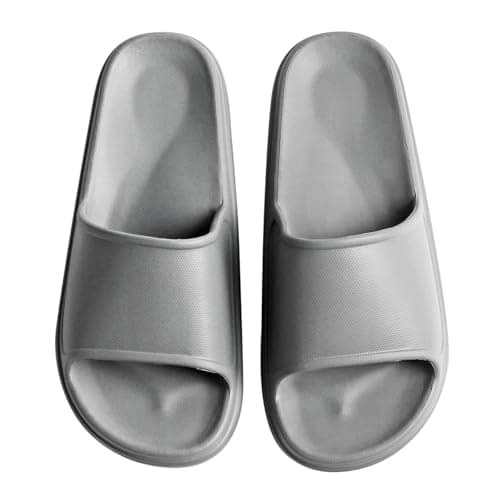 GETOEU Cloud Slides for Women and Men Pillow Slides Slip-Resistant Shower Shoes Recovery Slide Sandals Cushioned Thick Pillow Slippers Comfort Indoor and Outdoor Slide,Grey - Thumbnail 6