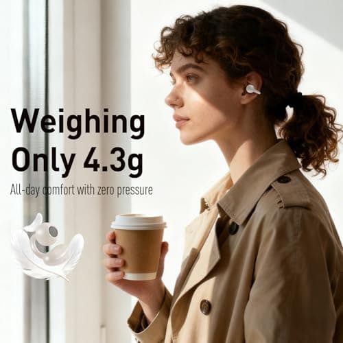 AI Translation Earbuds Real Time,120 Languages & Accents Translator Earbuds,Audifonos Traductores Inglés Español, Translator Device with APP for Travel Learning Business,iOS/Android Compatible-White - Thumbnail 5