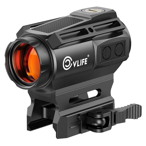 CVLIFE EagleFeather X Solar Multi-Reticle Red Dot Sight for Rifle,1x20mm 2MOA Dot 40MOA Circle Motion Awake Solar Optics with Quick Detach Mount Flip Up Covers,IPX7 Waterproof Fogproof - Image 1