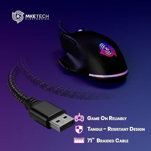 Wired Mouse for Gaming – USB Computer Mouse with 8 Programmable Buttons, 6 Adjustable DPI , Mechanical Switches, Rapid Fire & Sniper Buttons, Compatible with PC and Laptop – Black (Wicked Widow) - Thumbnail 6