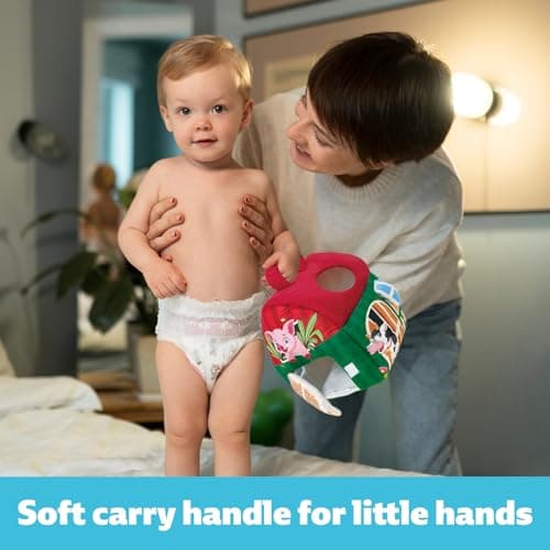 Elfew Farm Animal Baby Toys 6-12 Months, with 6 Small Plush Stuffed Farm Animals(Squeeze & Shake), Soft Toy for Toddlers, Montessori Toys for Babies 6-12 Months, Baby Easter Basket Stuffers - Thumbnail 3