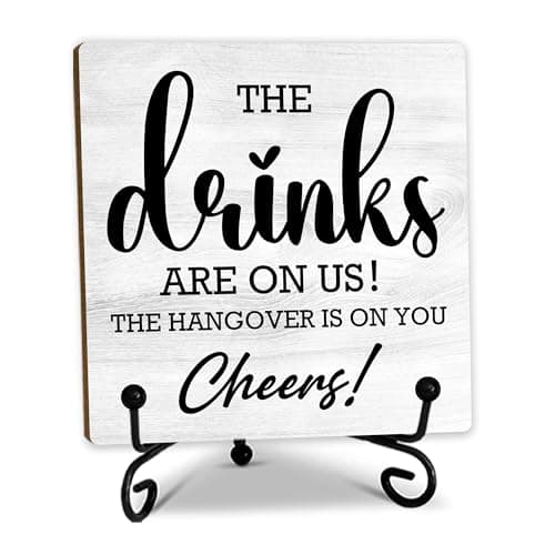 Bar Decorations for Home, Kitchen Outdoor Bar Decorations, Home Bar Decor Accessories,Man Cave Accessories Bar Signs for Home Bar Decor(5 x 5 inches).
