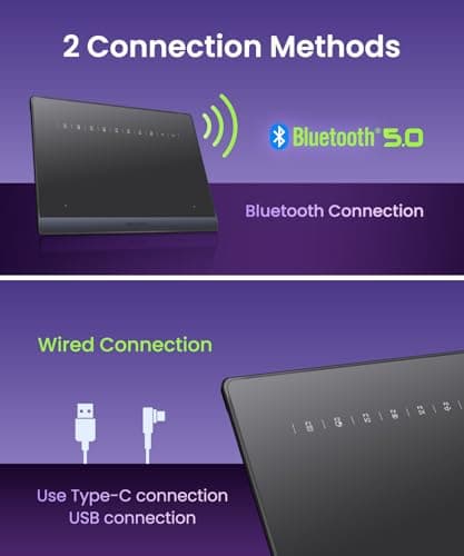 DIGIDRAW TW410 Wireless Drawing Tablet 6x4 Inch, Bluetooth 5.0 Graphics Tablet with 16384 Levels Battery-Free Pen, Paper-Like Portable Art Pad for Beginners, On-the-Go Creating, Mac/PC/Android - Thumbnail 3