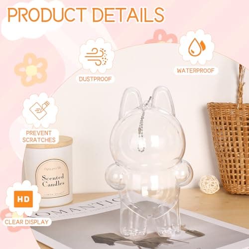 2Pcs Waterproof and Dustproof Protective Case for 15cm Dolls, Clear Protective Case Compatible for 17cm Standing Doll Premium Display Case (2Pcs, Doll not Included) - Thumbnail 5