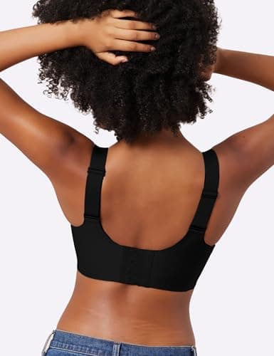 Tarbo Push Up Bra for Women No Underwire Wireless Jelly Bras Seamless Supportive Bralettes Comfortable Soft Full Coverage Tshirt Brassiere Black M - Thumbnail 5