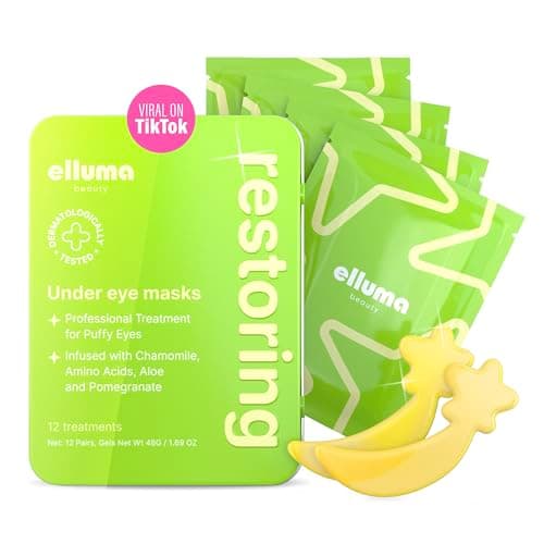 Elluma Beauty Under Eye Patches – 24 Hydrogel Pads, Hydrating & Restoring Sets with Seaweed and Chamomile - Thumbnail 3