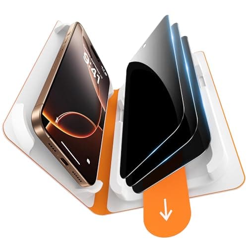 GolbinBox 3-Pack Privacy Screen Protector for iPhone 16 Pro 6.3 Inch,Military-Grade Shatterproof Anti-Spy HD Tempered Glass, Easy Installation,Dust and Bubble Free,9H Hardness,Anti - Fingerprint - Image 1