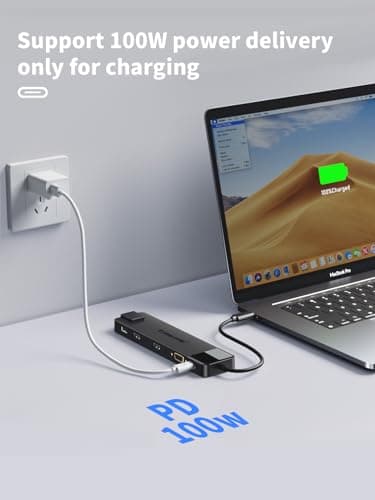 Lemorele 13 in 1 USB C Docking Station for Triple Monitors, Dual 4K HDMI, 1000M RJ45, VGA, 4 USB 3.0/2.0, SD/TF, 3.5MM Audio, USB C 3.0, 100W PD, Compatible with Type C Laptops - Thumbnail 4