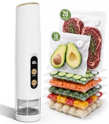 Compact Handheld Vacuum Sealer for Food, Portable Wireless Vacuum Sealer with 60kPa Suction, Dual Modes, Visible Water Reservoir, Includes Complete Set for Food Preservation - Image 1