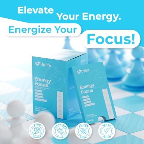 UPLIFE Energy Gum & Mints 60 Pieces (30 Each) – Made in USA - 40mg Natural Caffeine + 80mg L-Theanine + Niacin Vitamin B3 & B12 – Sugar-Free, Vegan – Caffeine Gum & Mint – Peppermint Flavor - Thumbnail 3